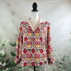 Alice + Olivia Stacia Print Anorak Quarter Zip Pullover Hoodie